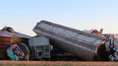 ABD'de tren devrildi: Çevreye zehirli gaz yayıldı!