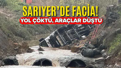 3 araç dereye sürüklendi