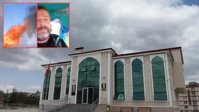 Kahramanmaraş'ta bir adam, belediye önünde kendini ateşe verdi