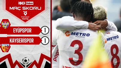 Kayserispor, Eyüpspor deplasmanında puanı son dakikada kurtardı