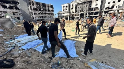 Gazze Şeridi'nde Şifa Hastanesi'nde gömülü 48 cenaze çıkarıldı