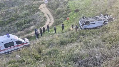 Milas’ta diyaliz servisi kaza yaptı: 1 ölü, 5 yaralı