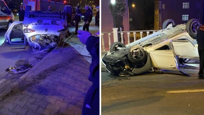 Zonguldak'ta feci kaza: Otomobil takla attı! 5 yaralı