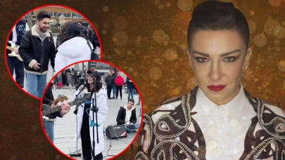 Fatma Turgut'tan sokak müzisyenlerine şaşırtan sürpriz! Kendi şarkısını duyunca eşlik etti
