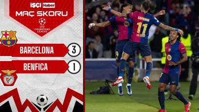 Barcelona, Benfica'yı 3-1 ile eledi!