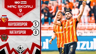 Kayserispor, Hatayspor'a gol yağdırdı