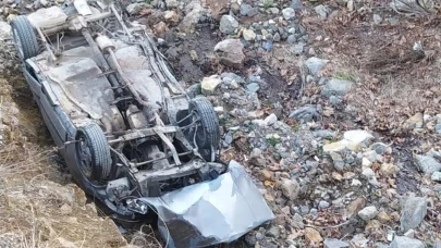 Adıyaman'da korkunç kaza: Otomobil dere yatağına uçtu: 1 ölü, 1 yaralı