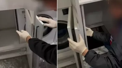 Rize'de çamaşır makinesinin altından ‘suç tüneli’ çıktı