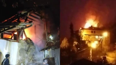 Sakarya'da yangın: Evin çatısı alev topuna döndü!