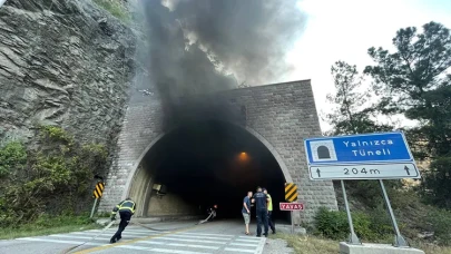Artvin de tünelde büyük yangın
