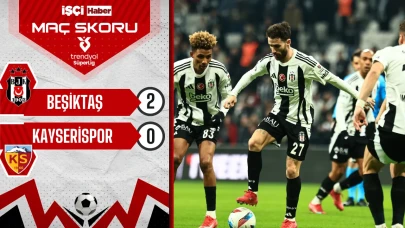 Beşiktaş, Kayserispor'u 2-0 mağlup etti!