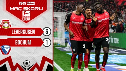 Bayer Leverkusen, Bochum karşısında 3 puanı 3 golle aldı
