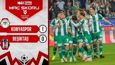 Beşiktaş, 9 kişi kalan Konyaspor'a 1-0 mağlup oldu