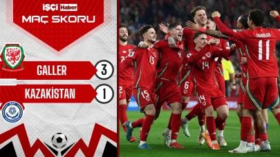 Galler, Kazakistan engelini 3 golle geçti