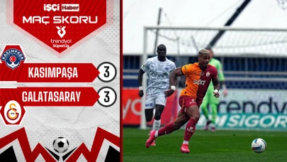 Galatasaray, Kasımpaşa deplasmanında üstünlüğünü koruyamadı!