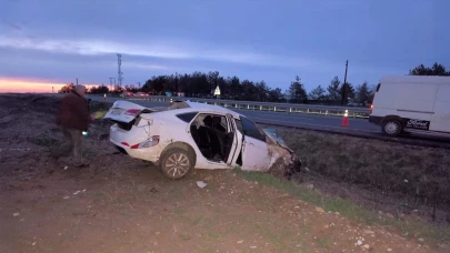 Kırklareli'nde otomobil takla attı: 1 ölü, 1 yaralı