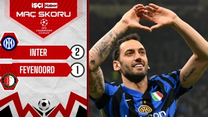 Inter, Feyenoord'u eledi! Hakan Çalhanoğlu tarihe geçti