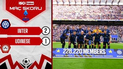 Inter, Udinese'yi 2-1 mağlup etti!