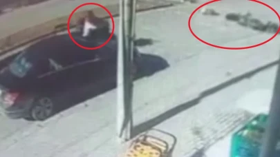 Tekirdağ'da motosikletin yayaya çarptığı an kamerada!