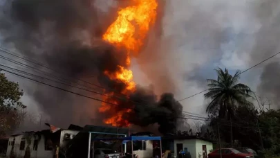 Malezya'da doğal gaz boru hattında patlama