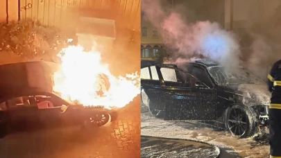 Kırklareli'nde yangın paniği: Park halindeki otomobilden alevler yükseldi!