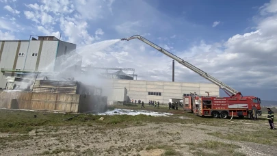 Aksaray’da yağ üretim tesisinde yangın paniği