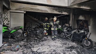 Akü şarjı alev aldı! İş yeri küle döndü