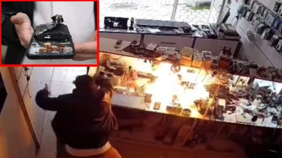 Giresun'da panik anları: Cep telefonu bataryası alev aldı!