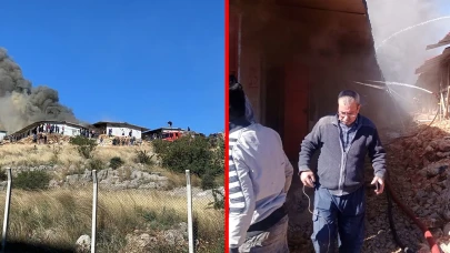 Adana'da inşaat şantiyesinde yangın!