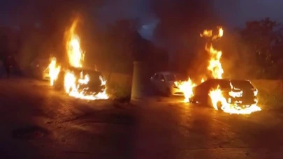 Pendik'te panik dolu anlar: Park halindeki otomobil küle döndü!