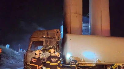 Lüleburgaz’da LPG tankerinde yangın: Alevler kontrol altına alındı