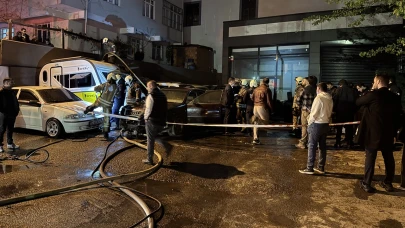 Tuzla'da otoparkta korkutan yangın