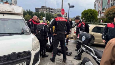 Aydın’da korkutan kaza: Polis motosikleti panelvanla çarpıştı
