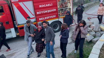 Derince’de yangın felaketi: 91 yaşındaki kadın son anda kurtarıldı