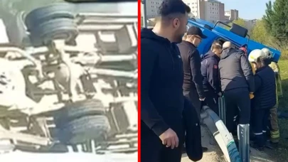 Bursa'da kargo aracı devrildi: 2 kişi yaralandı