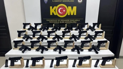 Mersin'de 44 ruhsatsız tabanca ele geçirildi