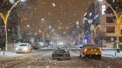 Bayburt'ta kar etkili oluyor