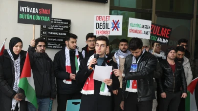 BTÜ'lü öğrencileri, İsrail zulmüne karşı sesini yükseltti