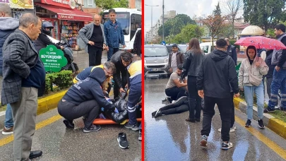 Bisiklet ile ticari araç çarpıştı, genç sürücü hastanelik oldu!