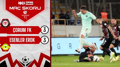 Çorum FK ve Esenler Erokspor, 3-3 berabere kaldı