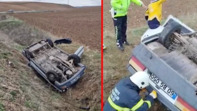 Çorum'da otomobil şarampole uçtu: 2 yaralı