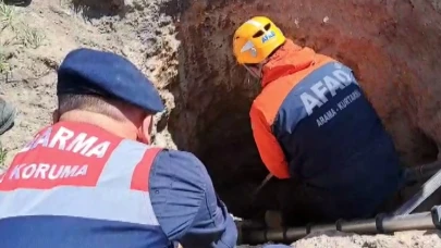 Çobanlar ihbar etti, kuyudaki porsuk kurtarıldı