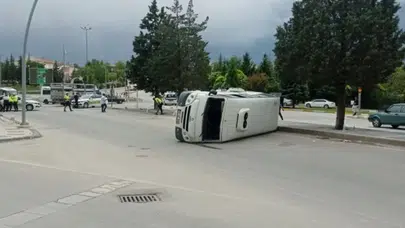 Karaman’da okul servisi devrildi: 4 öğrenci, 6 yaralı!