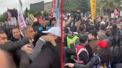 1 Mayıs kutlamalarında gergin anlar: DEM Parti ile ADD arasında kavga!