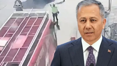 Bakanı Yerlikaya'dan polisin üzerine süren CHP'nin otobüs şoförüne tepki!