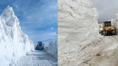 Hakkari Yüksekova'da 3 metrelik kar!