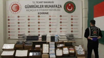 Kapıkule'de kaçak ürünler taşıyan tırın sürücüsü gözaltında