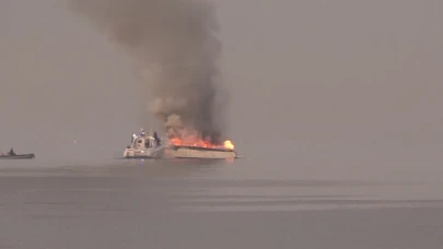 Tuzla marinadaki tekneleri alevler sardı!