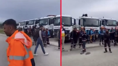 Büyükçekmece'de belediye işçilerinden eylem!