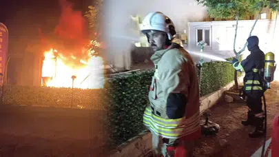 Hatay'da gelinlikçi yangını: Gelinlikler kül oldu